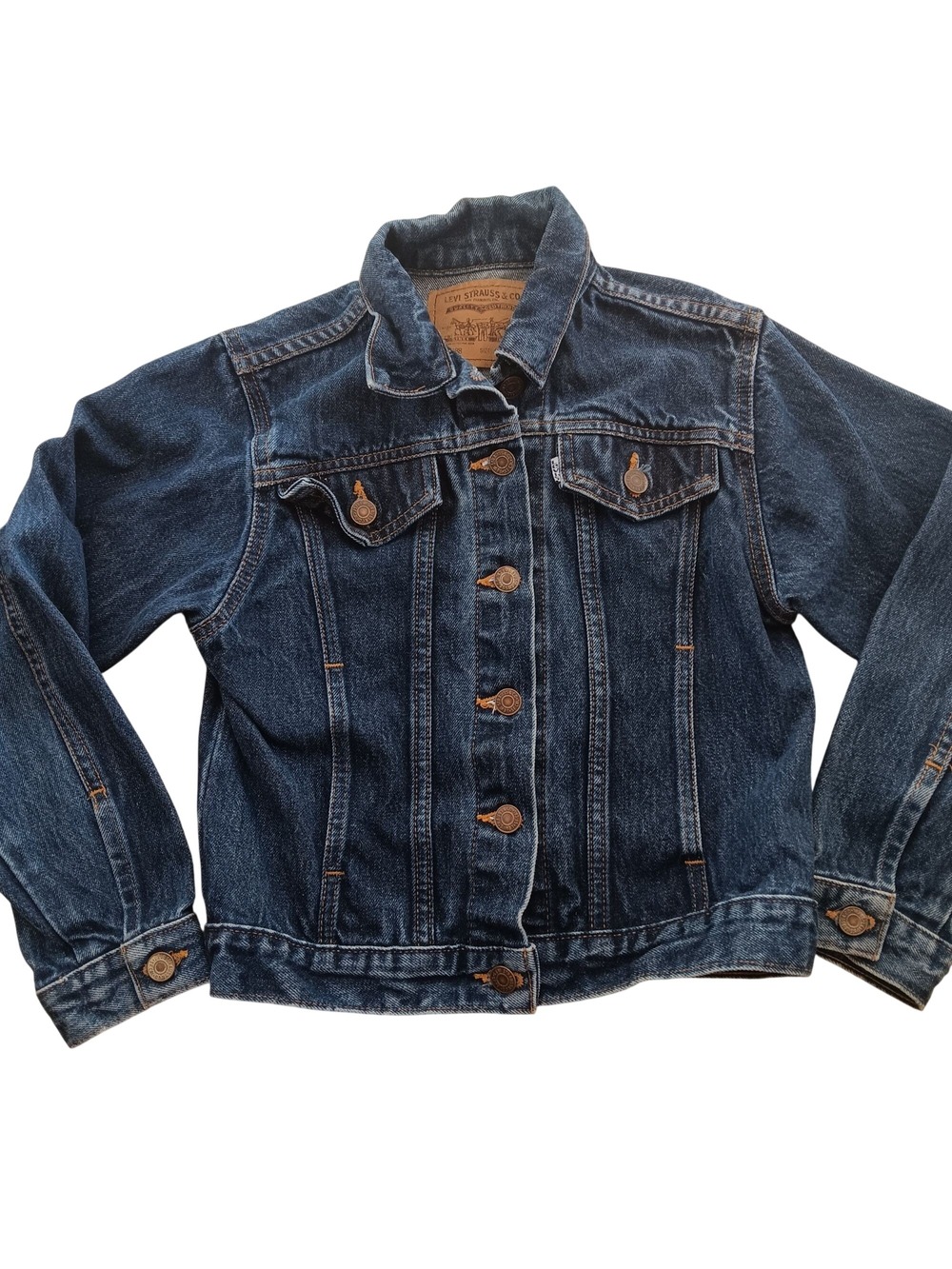 True Vintage Girls Jacket Medium 1980's Levi's Trucker Denim USA Pepper Wash